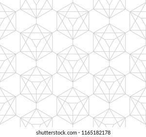 Abstract seamless geometric pattern. Thin line texture, monochrome triangular grid. Seamless linear rapport. Vector pattern to fill the background, laser engraving and cutting.