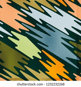 Abstract seamless geometric pattern. Urban repeated backdrop for boys, textile, wrapping paper.