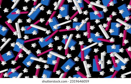 Abstract seamless geometric pattern. USA flag pattern. Geometric vector image.