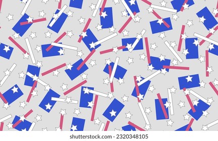 Abstract seamless geometric pattern. USA flag pattern. Geometric vector image.