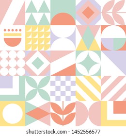 Abstract seamless geometric pattern. Vector colorful tile background.