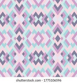 Abstract seamless geometric pattern in vector. Simple texture. Background in violet and rose colors
