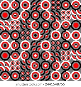 Motif géométrique abstrait harmonieux. Image vectorielle géométrique. Point de polka rétro.