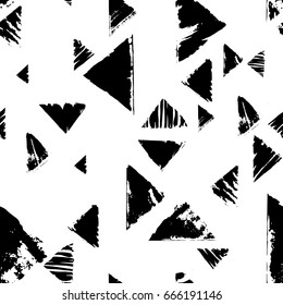 Abstract Seamless Geometric Pattern,grunge Triangle