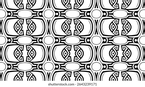 Abstract Seamless geometric patterns, random symbols textures, Japanese seamless pattern, Simple vector graphics.