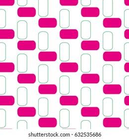 Abstract seamless geometric pink pattern. Repeating geometric shapes