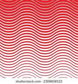 abstract seamless geometric red horizontal line wave pattern.