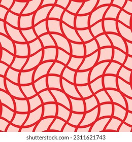 abstract seamless geometric red net wave line pattern.