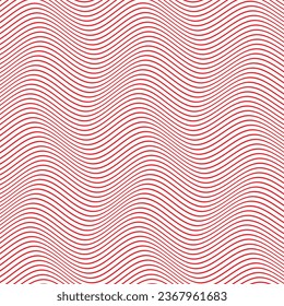 abstract seamless geometric red wavy line pattern art.