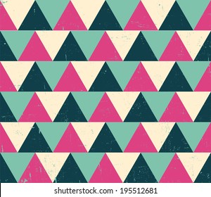 abstract seamless geometric retro colors triangle pattern