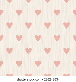 Abstract seamless geometric retro pattern with hearts. Two colors background. Vector illustration