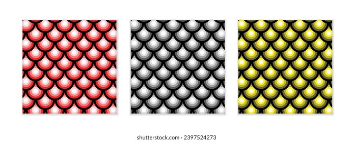 abstract seamless geometric set of coloring mermaid pattern perfect for banner poster.