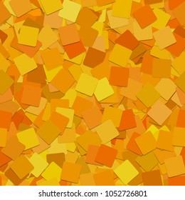 Abstract seamless geometric square background pattern - vector graphic from rotated orange squares with shadow effect