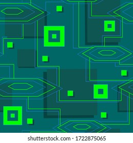 abstract seamless geometric texture green background