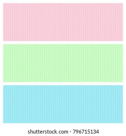 Abstract seamless geometric textured pattern banner set
