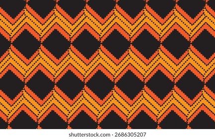 Abstract seamless geometric triangle pattern for vintage wallpaper and fabric design