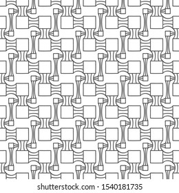 Abstract seamless geometric two levels pattern. Simple linear mosaic texture for background. Vector