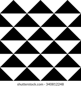 Abstract seamless geometric vector background. Black and white triangles.