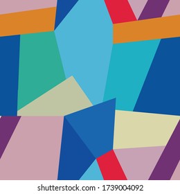 Abstract seamless geometric vector pattern. Urban style wallpaper for boys, girls,  sportswear, wrapping paper. Colorful wallpaper