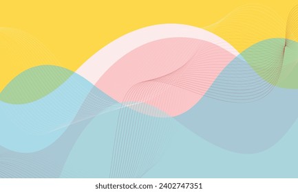 fondo de arte de patrón de línea de onda geométrica abstracta sin costuras.