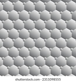 abstract seamless geometric white hexagon gradient pattern art.