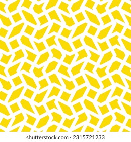 abstract seamless geometric white line pattern with yellow background.