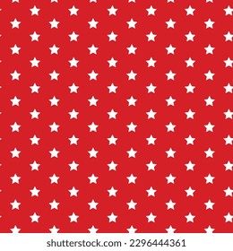 patrón abstracto de estrella blanca geométrica sin fisuras con bg rojo.