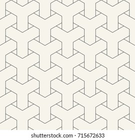 Abstract Seamless Geometric Y Grid Pattern