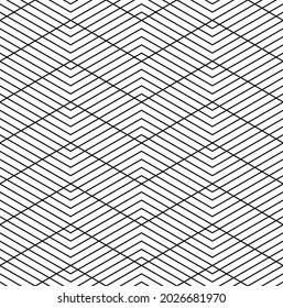 Abstract seamless geometric zig zag lines grid pattern and texture. Vector art.