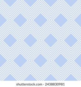 Abstract Seamless Geometric Zigzag Lines Blue Pattern. Vector Art.
