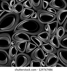 Abstract seamless geometrical background with organic oval shapes.