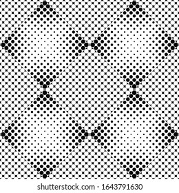 Abstract seamless geometrical black and white dot pattern background - monochrome vector graphic from circles