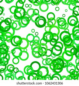 Abstract seamless geometrical circle background pattern - vector graphic from green rings with shadow effect