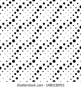Abstract seamless geometrical circle pattern background design - black and white vector illustration