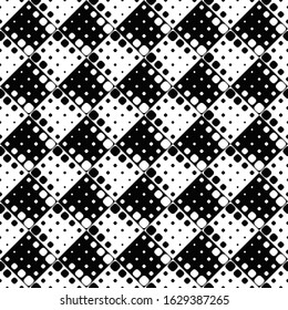 Abstract seamless geometrical diagonal square pattern background - black and white vector illustration from squares