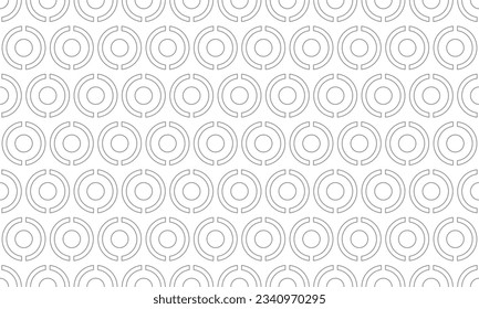 Resumen de patrón geométrico sin fisuras con círculo en medio círculo. Textura de repetición del vector.