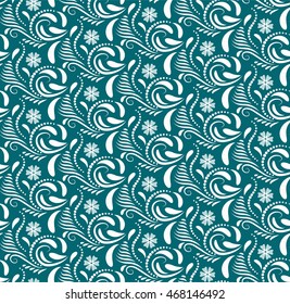 Abstract Seamless geometrical pattern with floral background