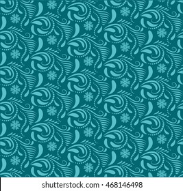Abstract Seamless geometrical pattern with floral background