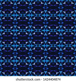 Abstract seamless geometrical pattern repeat background great for print, carpet, wrapping or textile beautiful blue design