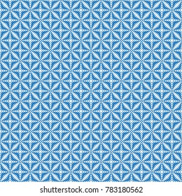 Abstract seamless geometrical pattern from snowflakes