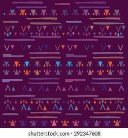 Abstract seamless geometrical pattern. Triangles and strips. In vector format.