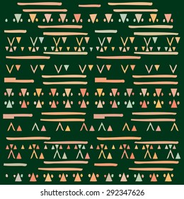 Abstract seamless geometrical pattern. Triangles and strips. In vector format.