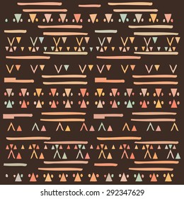 Abstract seamless geometrical pattern. Triangles and strips. In vector format.