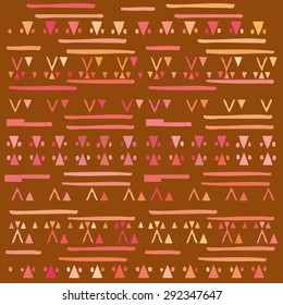 Abstract seamless geometrical pattern. Triangles and strips. In vector format.