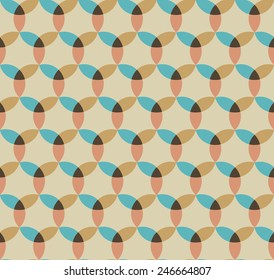 Abstract seamless geometrical pattern. Vector illustration in vintage style