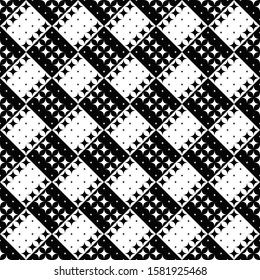 Abstract seamless geometrical star pattern background - monochrome vector graphic from stars