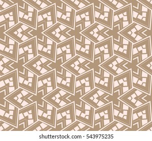 abstract seamless geometries pattern. Beige color. for wallpaper. design page fill. Vector illustration