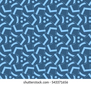 abstract seamless geometries pattern. Blue color. for wallpaper. design page fill. Vector illustration