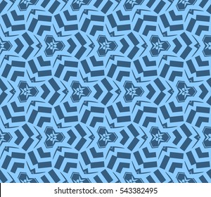 abstract seamless geometries pattern. Blue color. for wallpaper. design page fill. Vector illustration