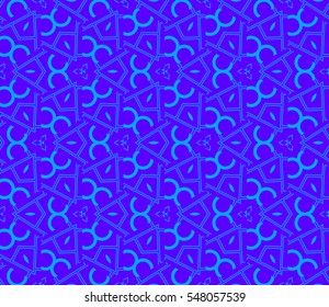 abstract seamless geometries pattern. Blue color. for wallpaper. design page fill. Vector illustration